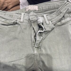 Free People Men's Slim Jeans in Light Green